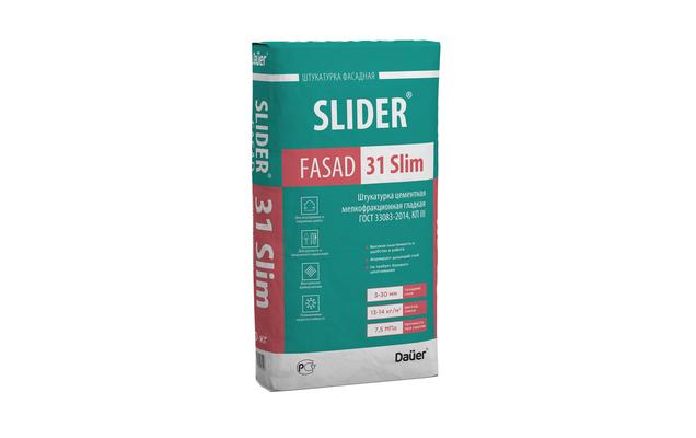 Штукатурка цементная SLIDER FASAD 31 Slim (40кг) 207055