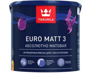 Краска в/д для стен и потолков TIKKURILA EURO MATT 3 C (0,9 л)